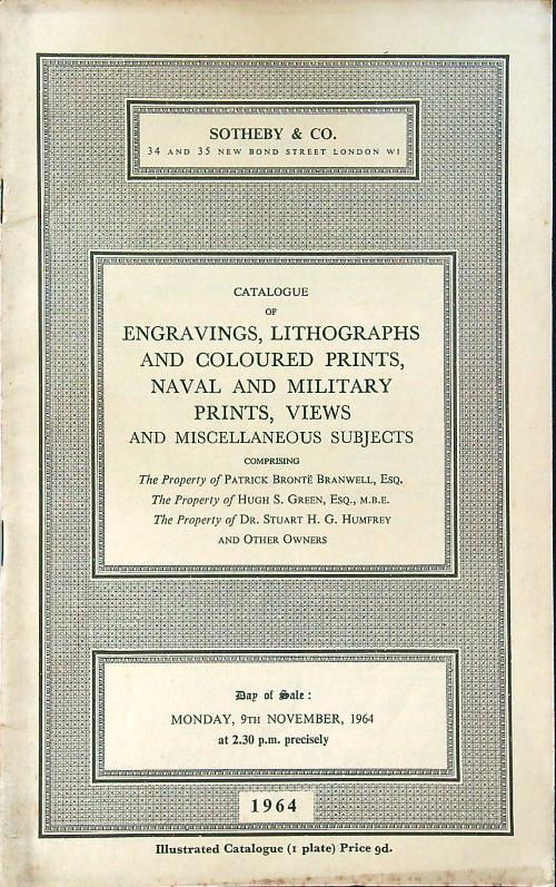 Catalogue of engravings, lithographs and coloured prints, naval and military prints, views