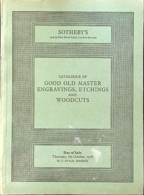 Catalogue of good old master engravings, etchings and woodcuts - copertina