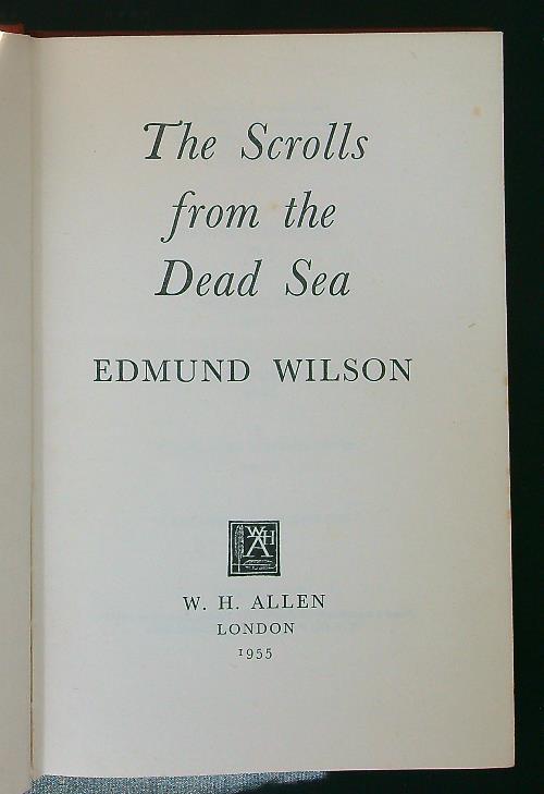 The Scrolls from the Dead Sea - Edmund Wilson - copertina