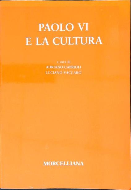 Paolo VI e la cultura - Carioli - copertina