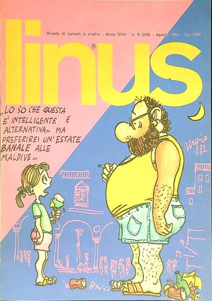 Linus n. 8/agosto 1982 - copertina