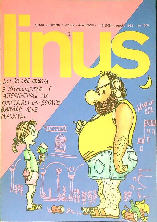 Linus n. 8/agosto 1982 - copertina