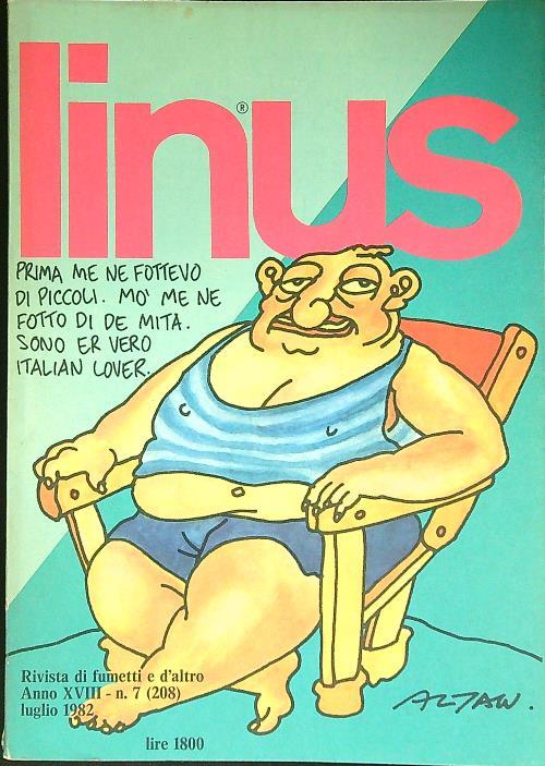 Linus n. 7/ luglio 1982 - copertina