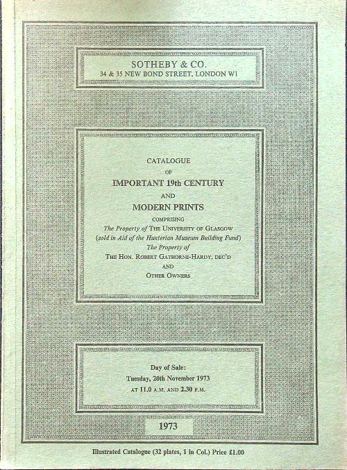 Catalogue of important 19th century and modern prints