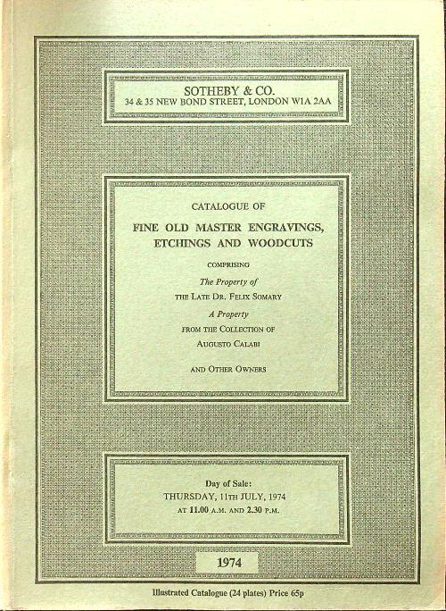 Catalogue of fine old master engravings, etchings and woodcuts