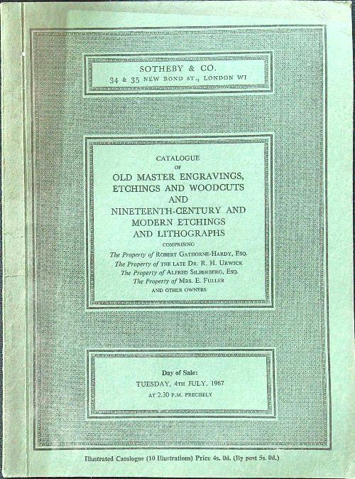 Catalogue of old master engravings. etchings and woodcuts and nineteenth-century