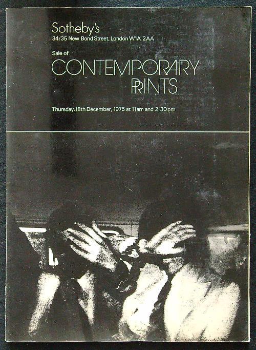 Sale of contemporary prints 18th december, 1975 - copertina