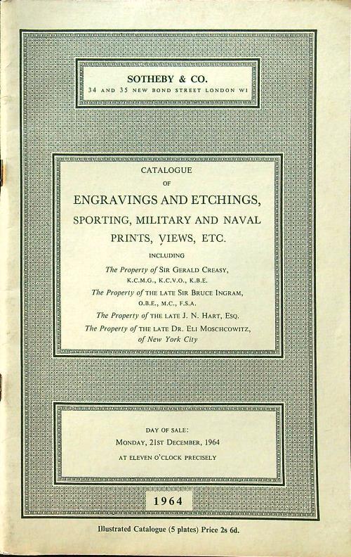 Catalogue of engravings and etchings sporting military - copertina
