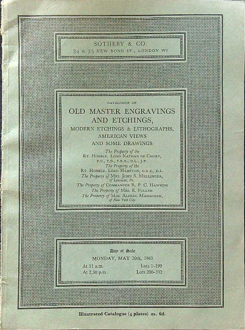 Catalogue of old master engravings and etchings
