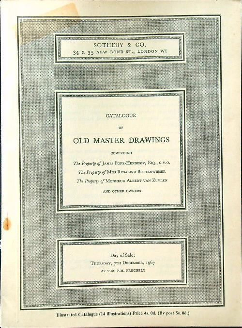 Catalogue of old master drawings