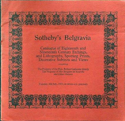 Catalogue of eighteenth and nineteenth century etchings - copertina