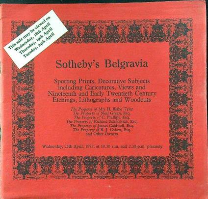 Sporting prints, decorative subjects inculding caricatures - copertina