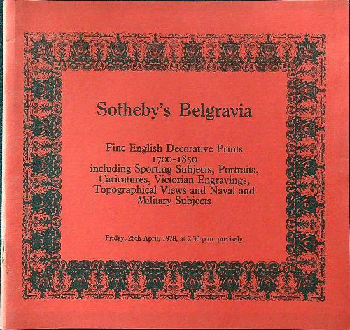 Fine english decorative prints 1700-1850