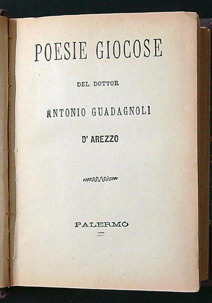 Poesie giocose - Antonio Guadagnoli - copertina