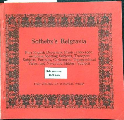 Fine english decorative prints 1700-1900 - copertina