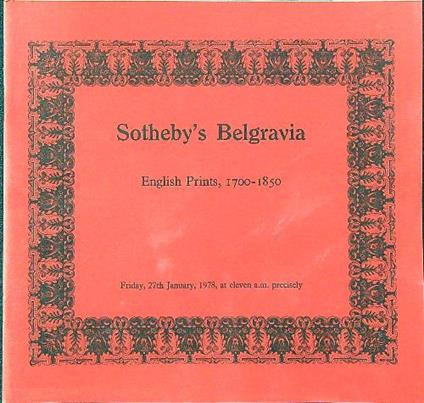 English prints 1700-1850 - copertina