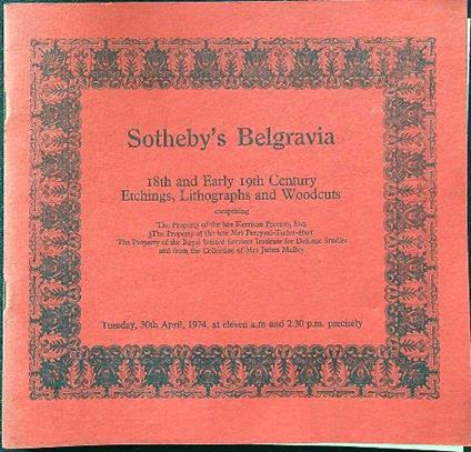 18th and early 19eh century etchings, lithographs and woodcuts - copertina