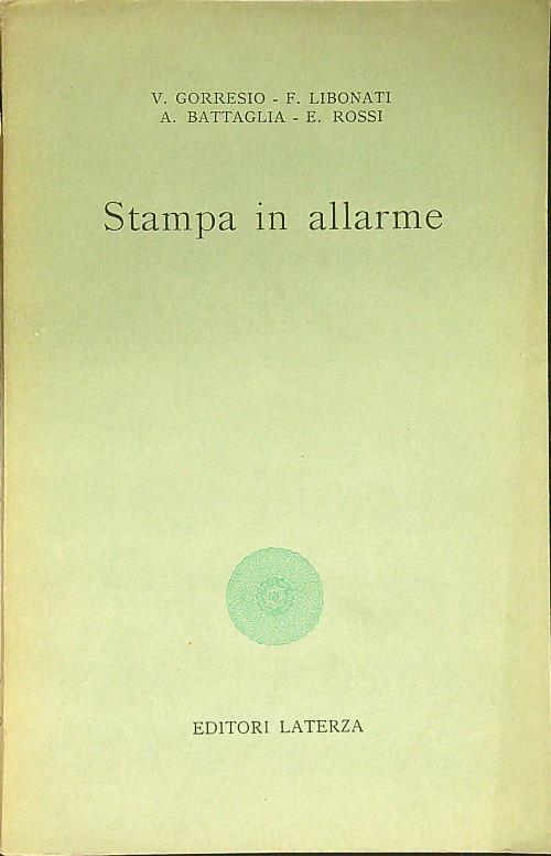 Stampa in allarme - copertina