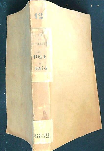 Leggi e decreti dal 1024 al 1084. Anno 1882 - copertina