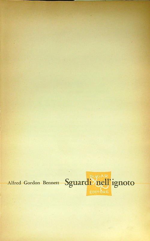 Sguardi nell'ignoto - copertina