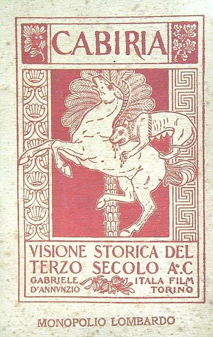 Cabiria. Visione storica del terzo secolo a.c. - Gabriele D'Annunzio - copertina