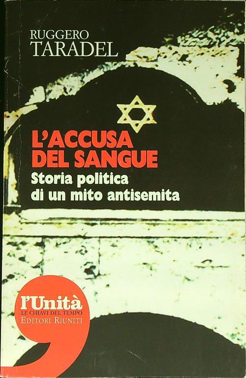 L' accusa del sangue - Ruggero Taradel - copertina