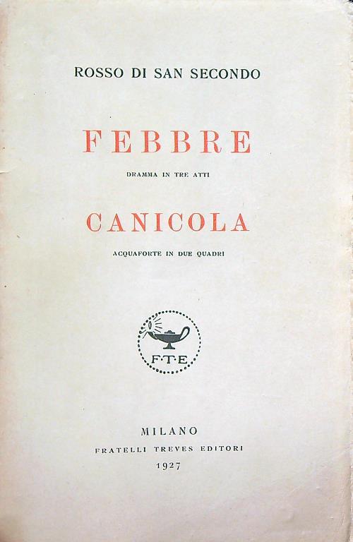 Febbre canicola - copertina