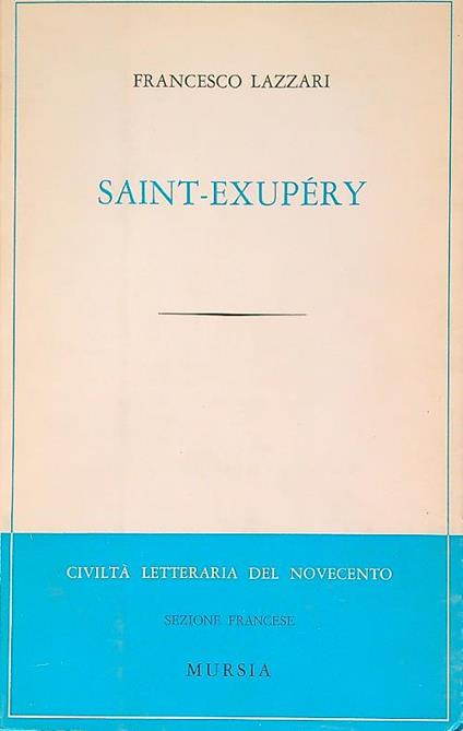 Saint exupery - Francesco Lazzari - copertina