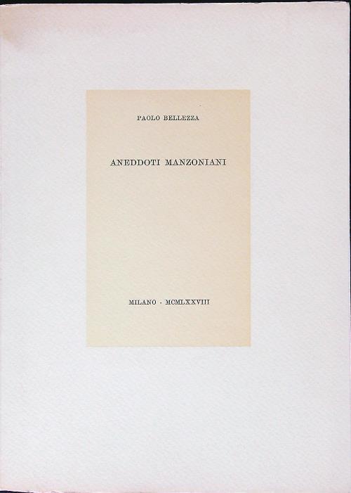 Aneddoti Manzoniani