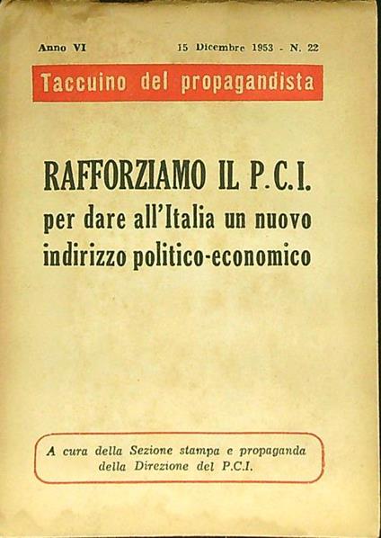 Rafforziamo il P.C.I. - copertina