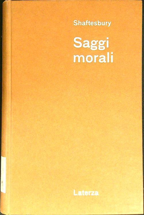 Saggi Morali - Anthony Shaftesbury - copertina