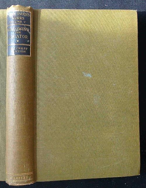 Following the Equator vol. I - Mark Twain - copertina