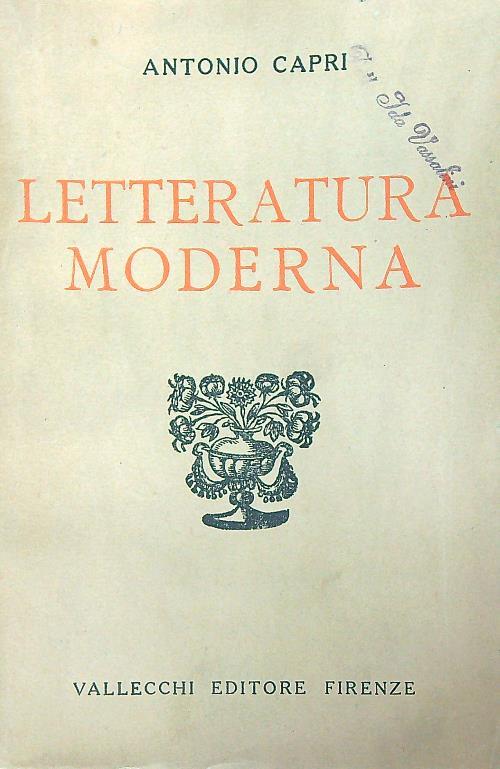 Letteratura moderna - Antonio Campi - copertina
