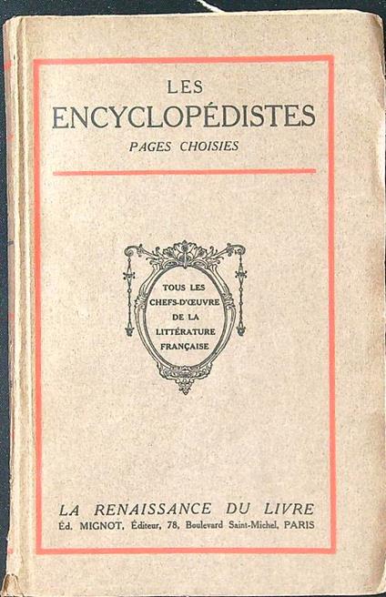 Les encyclopédistes - copertina