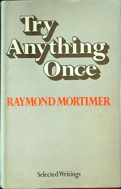 Try anything once - copertina