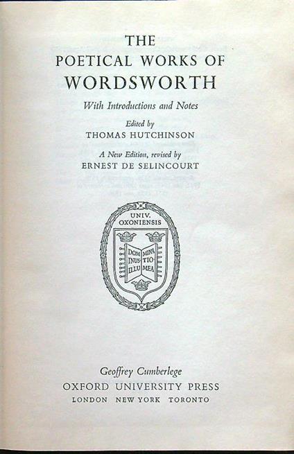The poetical works of Wordsworth - copertina