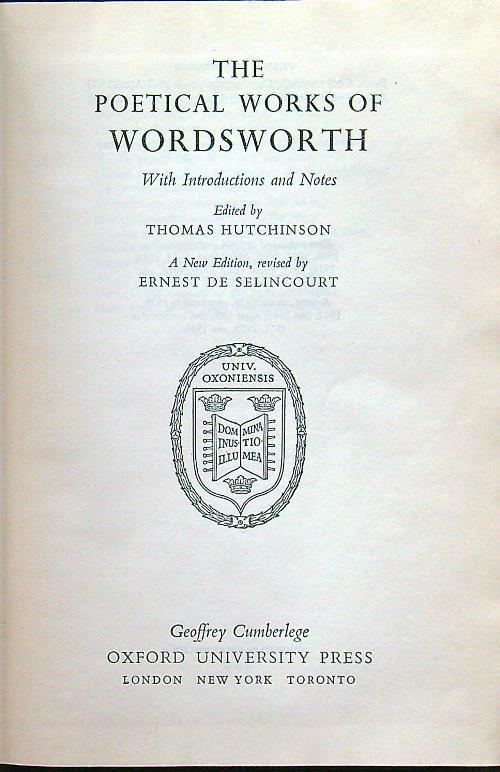 The poetical works of Wordsworth - copertina