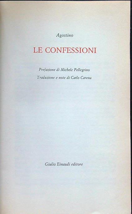 Le confessioni - Agostino (sant') - copertina
