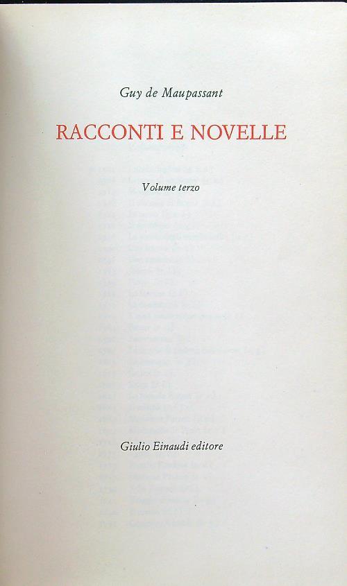 Racconti e novelle tomo III