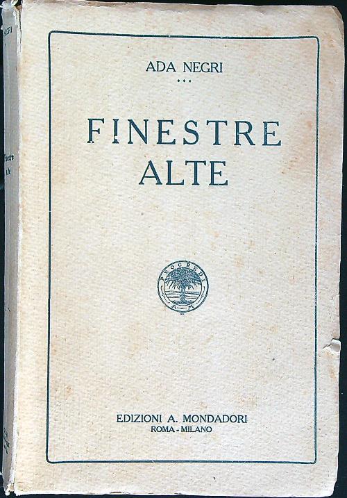 Finestre alte - Ada Negri - copertina