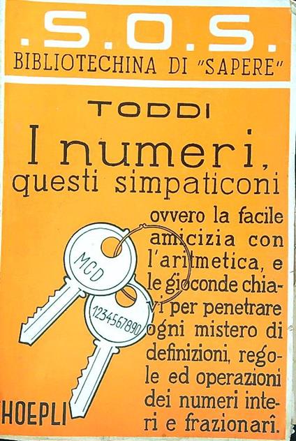 I numeri. Questi simpaticoni - Toddi - copertina