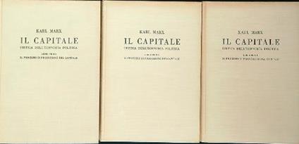Il capitale. Libro primo. 3vv - Karl Marx - copertina