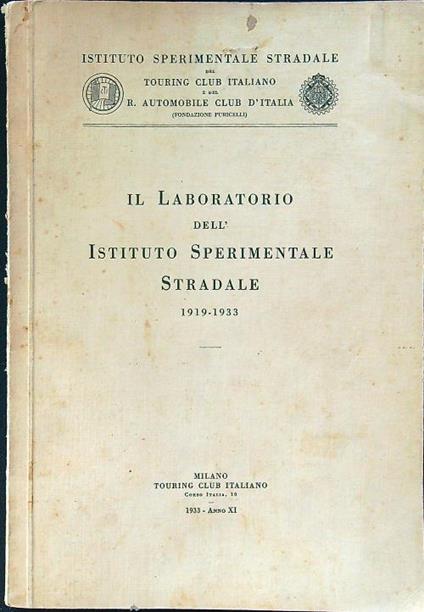 Il laboratorio dell'istituto sperimentale stradale - copertina