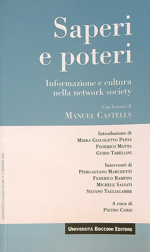 Saperi e poteri - Manuel Castells - copertina