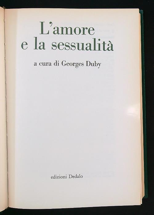 L' amore e la sessualità - Georges Duby - copertina