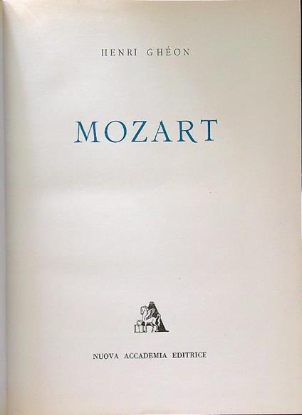 Mozart - Henri Ghéon - copertina