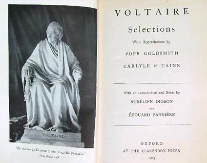 Voltaire. Selections - copertina