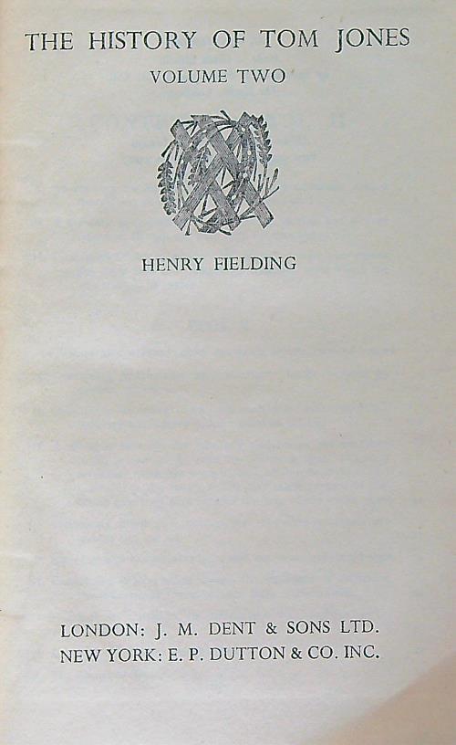 The history of Tom Jones. Volume 2 - Henry Fielding - copertina