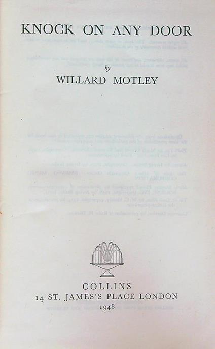 Knock on Any Door - copertina