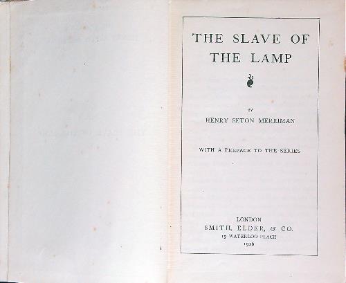 The Slave of the Lamp - copertina